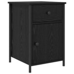 vidaXL Table de Chevet Chêne Noir 40x42x60 cm Bois d'ingénierie