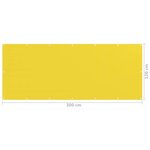 Vidaxl écran de balcon jaune 120x300 cm pehd