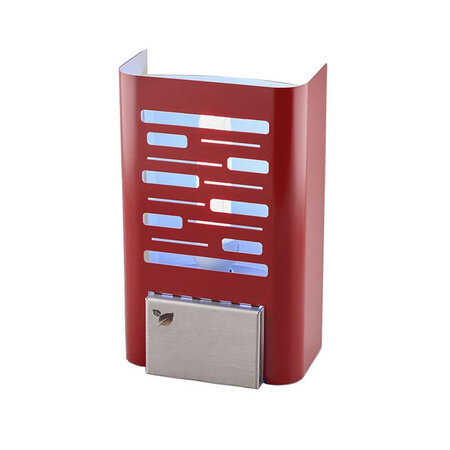 Désinsectiseur couleur rouge avec lampe à economie d'energie et glu 265x260x125 mm - l2g -  - acier265 260x125mm