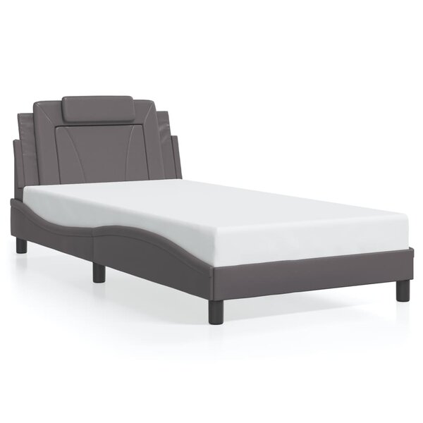 vidaXL Cadre de lit sans matelas gris 100x200 cm similicuir