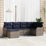 vidaXL Ensemble de canapé de jardin Gris polyrotin