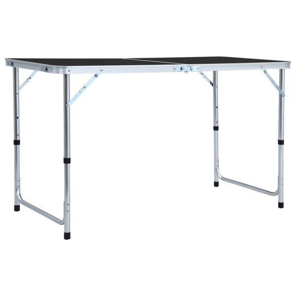 vidaXL Table pliable de camping Gris Aluminium 120x60 cm