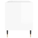 vidaXL Armoire à disques blanc brillant 85x38x48 cm bois d'ingénierie