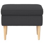 vidaXL Pouf Gris foncé 55 x 35 x 41 cm Bouclé