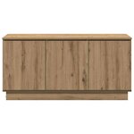 vidaXL Meuble TV avec LED chêne artisanal 100 x 38 x 49 cm