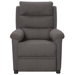 vidaXL Fauteuil électrique de massage Gris foncé Tissu