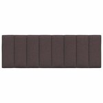 vidaXL Coussin de tête de lit marron foncé 120 cm tissu