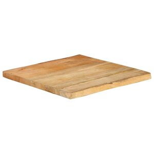 vidaXL Dessus de table 40x40x2 5 cm bord vivant bois massif manguier