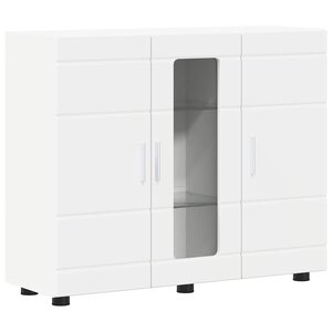 vidaXL Cabinet en Bois Blanc 88 5 x 30 5 x 73 cm Bois d'ingénierie