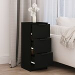 vidaXL Buffet noir 30x30x70 cm bois d'ingénierie