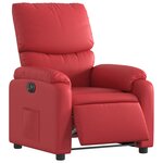 vidaXL Fauteuil inclinable électrique Rouge Similicuir