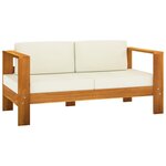 vidaXL Salon de jardin 8 pièces avec coussins 100 x 60 cm Bois d'acacia