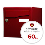 Boîte aux lettres Préface 1 porte rouge pourpre brillant 3004b