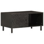vidaXL Table basse noir 80x50x40 cm bois massif de manguier