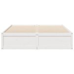 vidaXL Cadre de lit sans matelas blanc 140x190 cm bois de pin massif