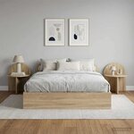 vidaXL Table de chevet 2 Pièces Chêne Sonoma 40 x 35 5 x 45 5 cm
