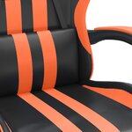 vidaXL Chaise de jeu pivotante Noir et orange Similicuir