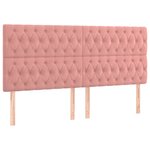 vidaXL Cadre de lit avec tête de lit Rose 180x200 cm Velours