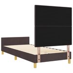 vidaXL Cadre de Lit Marron Foncé 100x200 cm Tissu