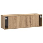 vidaXL Meuble TV mural 98 x 31 x 30 cm Chêne artisanal