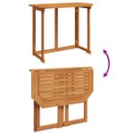 Ensemble de bistro de jardin 3 pièces vidaXL avec coussins en bois d'acacia massif
