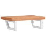 vidaXL Étagère de vasque murale acier et bois massif de hêtre