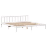 vidaXL Cadre de lit sans matelas blanc 180x200 cm bois massif de pin