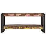 vidaXL Table basse multicolore 90x50x38 cm bois de récupération massif