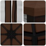 vidaXL Abri de jardin avec parois 3 x 3 m Marron Polyester et Acier