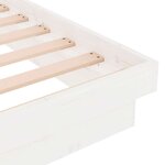 vidaXL Cadre de lit Blanc Bois massif 140x200 cm