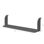 Etagère suspendue grise en bois 83cm à fixer à un lit