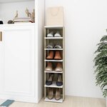 vidaXL Armoire à chaussures Blanc et chêne Sonoma 27 5x27x102 cm
