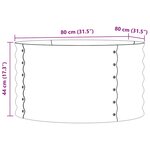 vidaXL Jardinière surélevée Marron 80 x 80 x 44 cm Acier