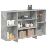 vidaXL Buffet gris béton 120x30x75 cm bois d'ingénierie