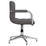vidaXL Chaise pivotante de salle à manger Gris foncé Tissu