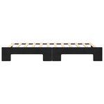 vidaXL Lit de jour avec gigogne sans matelas noir 100x200 cm