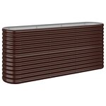 vidaXL Lit surélevé de jardin Acier galvanisé marron