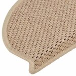 vidaXL Tapis d'escalier autocollants 30 Pièces 65x21x4 cm sable