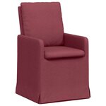 vidaXL Chaises de salle à manger 2 pc tissu Bordeaux 57 x 67 x 98 cm