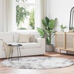vidaXL Tapis shaggy à poils longs NAVARRA gris argenté 200x200 cm
