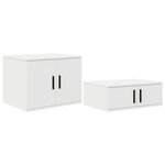 vidaXL Cadre de lit de rangement Blanc 90x190 cm