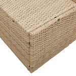vidaXL Sofa de jardin 2 places avec rangement et coussins beige en poly rotin