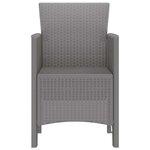 vidaXL Chaise de jardin 2 Pièces Gris clair 53 x 49 x 85 cm PP
