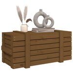 vidaXL Boîte de rangement Marron miel 91x40 5x42 cm Bois massif pin