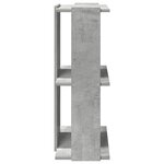 vidaXL Bibliothèque à 3 niveaux gris béton 60x30x80 cm bois ingénierie