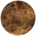 vidaXL Meuble d'appoint 2 Pièces Chêne Fumé Ø40 x 50 cm Bois d’ingénierie