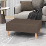 Vidaxl repose-pied taupe 78x56x32 cm tissu