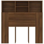 vidaXL Armoire de tête de lit Chêne marron 100x19x103 5 cm