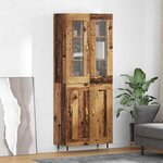 vidaXL Haut Armoire 2 Pièces Bois ancien Bois d'ingénierie