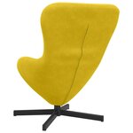 vidaXL Fauteuil œuf Jaune 63 x 73 x 90 cm Velours
